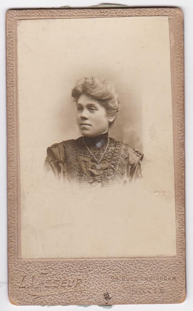 CDV van een Vrouw - Foto L. Vasseur Parijs -, Verzamelen, Gebruikt, Verzenden, Foto, Buitenland