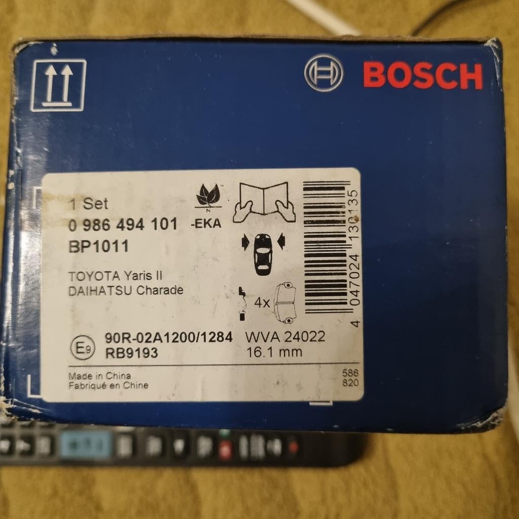 Bosch Remblokken voor Toyota Yaris II / Daihatsu Charade, Auto-onderdelen, Remmen en Aandrijving, Ophalen of Verzenden