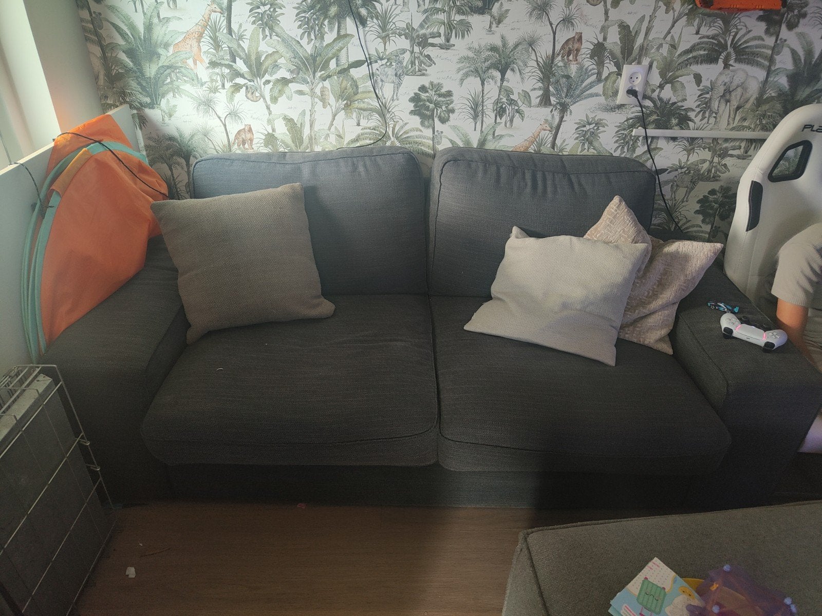 IKEA KIVIK 2-persoons bank - Grijs, Huis en Inrichting, Banken | Bankstellen, Ophalen, Gebruikt, 150 tot 200 cm, Tweepersoons