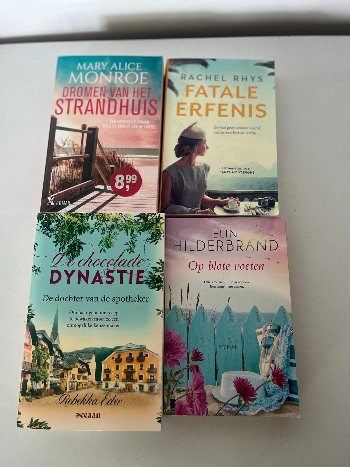 4 zomerboeken / romans voor een tientje, Boeken, Ophalen of Verzenden, Zo goed als nieuw