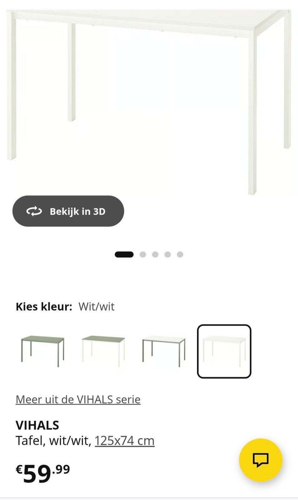 IKEA VIHALDS eettafel met 4 SANDSBERG stoelen, Huis en Inrichting, Tafels | Eettafels, Ophalen, 100 tot 150 cm, Modern, Scandinavisch