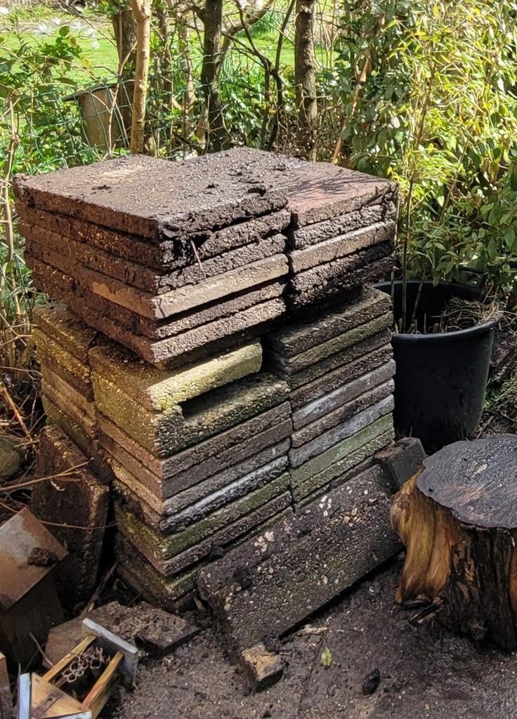 Gratis 30x30 50x50 40x40 60x40 stoeptegels, Ophalen, Gebruikt, Overige materialen