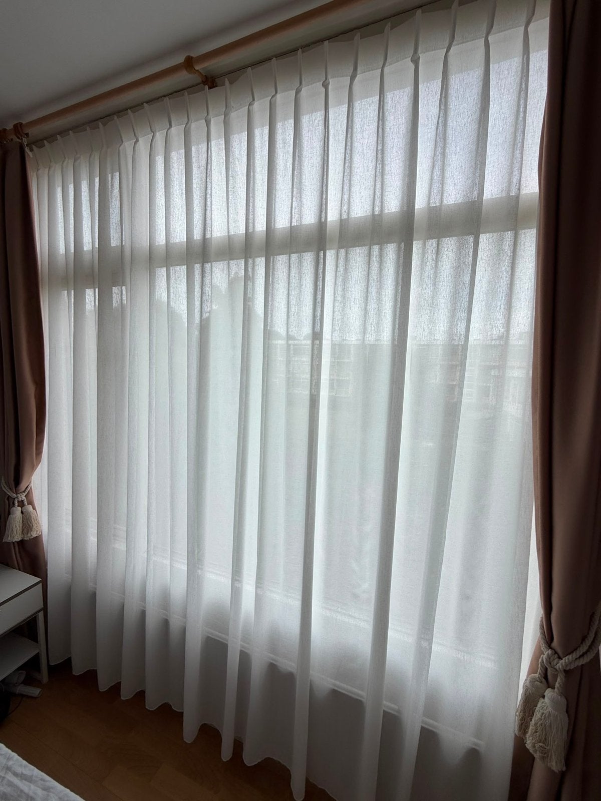 Zo goed als nieuwe vitrage - 250x240 cm, Ophalen, Vitrage, Wit, Lichtdoorlatend
