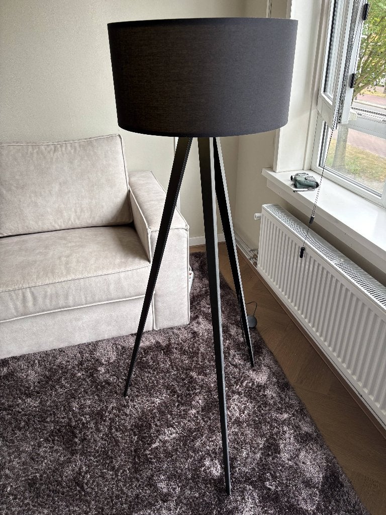 Tripod vloerlamp, Ophalen, 100 tot 150 cm, Overige materialen, E27 (groot)