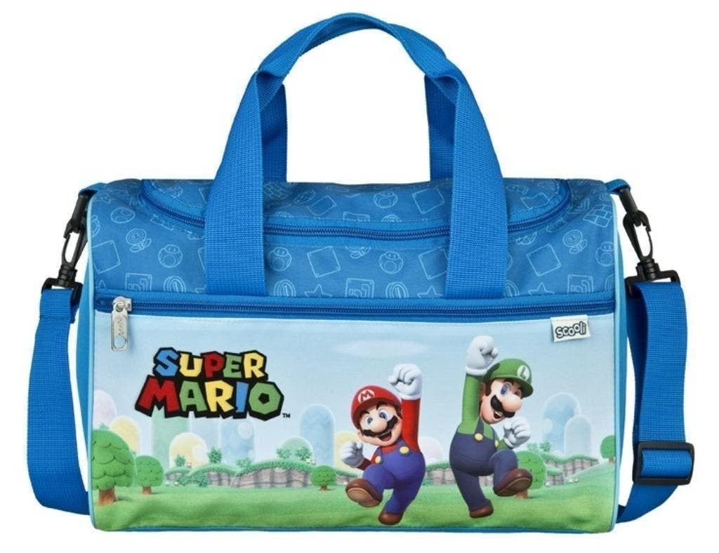 Super Mario weekendtas / Sporttas - Luigi, 20 tot 30 cm, Blauw, Minder dan 40 cm, Ophalen of Verzenden