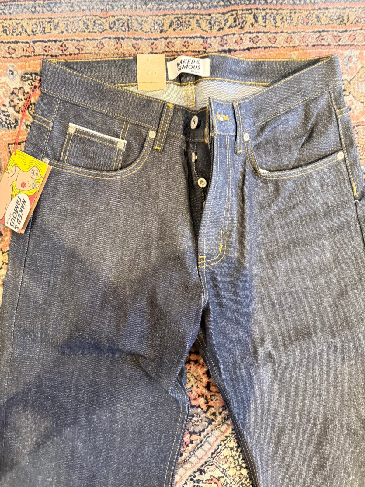 Naked & Famous selvedge jeans 32, Ophalen, Nieuw, Blauw, W32 (confectie 46) of kleiner