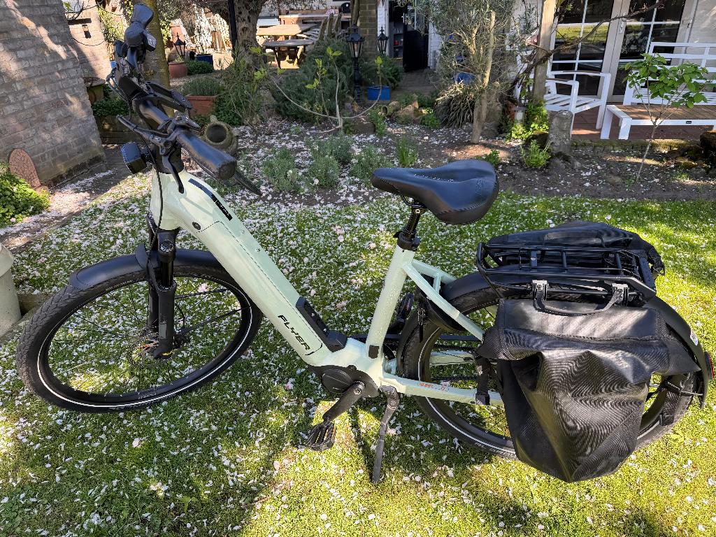Flyer e-bike Upstreet 7.23 frost sage L 53 en enviolo, Zo goed als nieuw, 51 tot 55 cm, 50 km per accu of meer, Ophalen