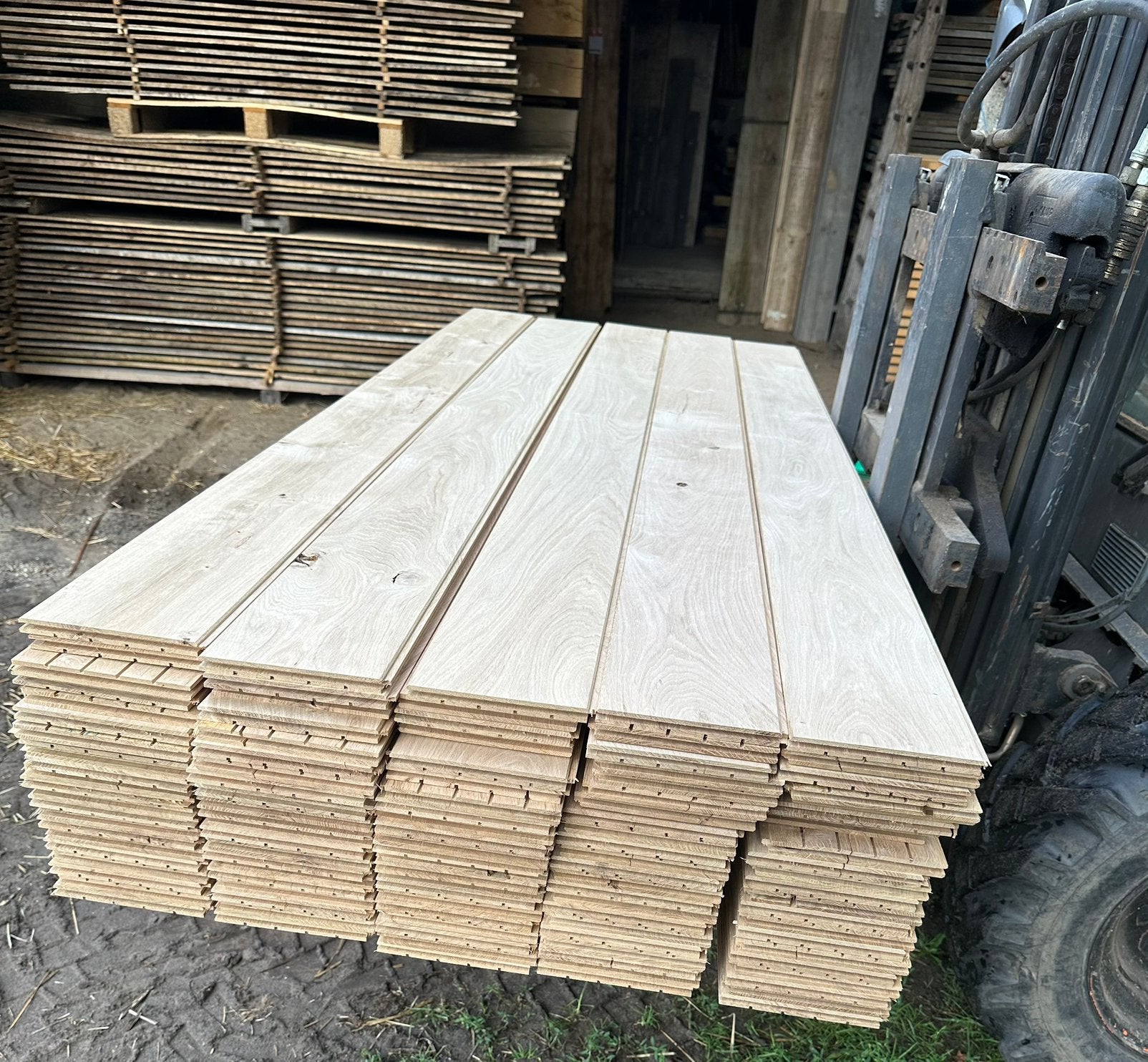 Eiken planken met tand en groef, Ophalen, Zo goed als nieuw, 250 cm of meer, Planken