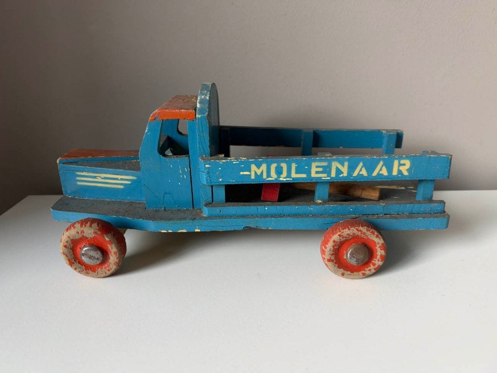Oude Houten Vrachtwagen " Molenaar", Antiek en Kunst, Ophalen of Verzenden
