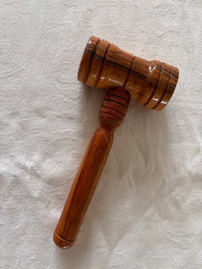 Vintage houten voorzittershamer., Antiek en Kunst, Ophalen of Verzenden