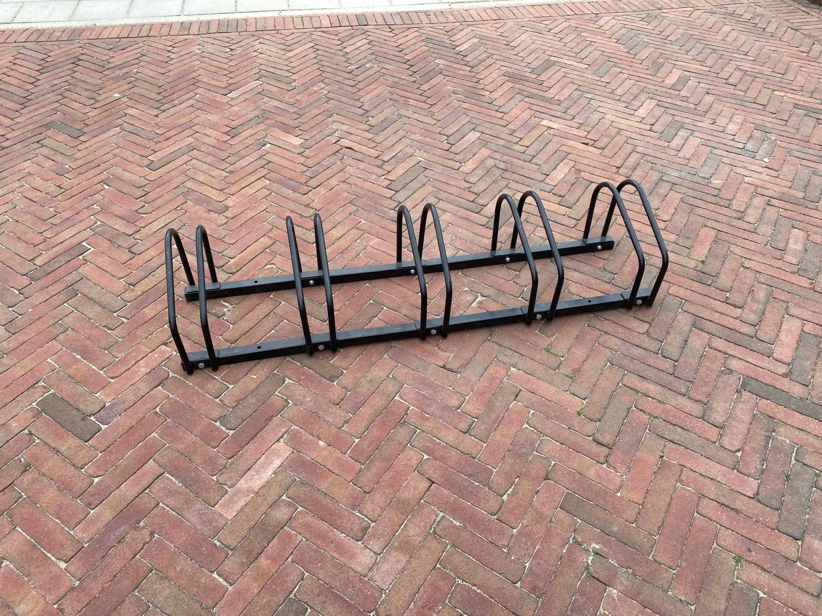 Fietsenrek voor 5 fietsen - Zwart metaal, Ophalen, Gebruikt