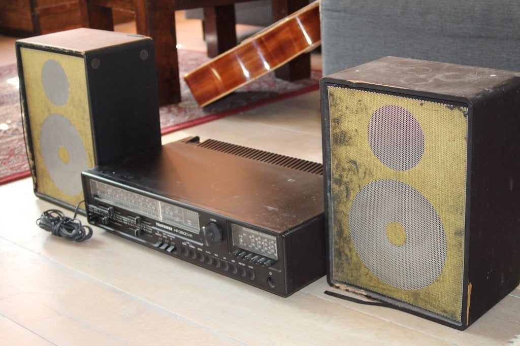 Telefunken HR 3500 hifi receiver met 2 speakers vintage, Ophalen, Gebruikt, Speakers, Overige merken