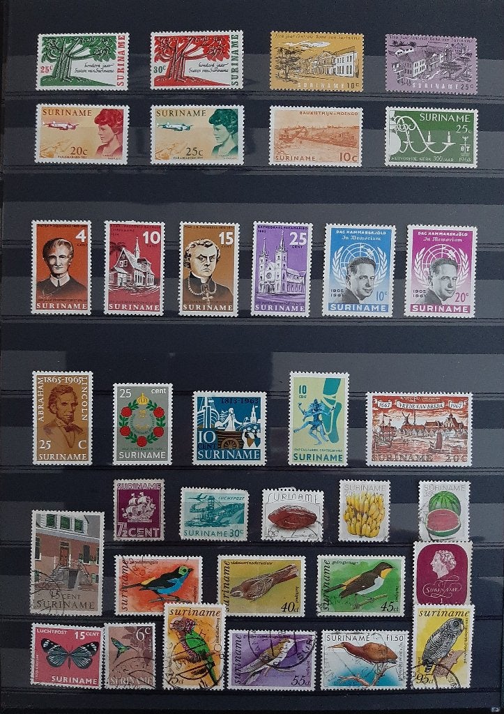 1 Kaart Oude Klassieke Postzegels Suriname Nr. 1, Ophalen