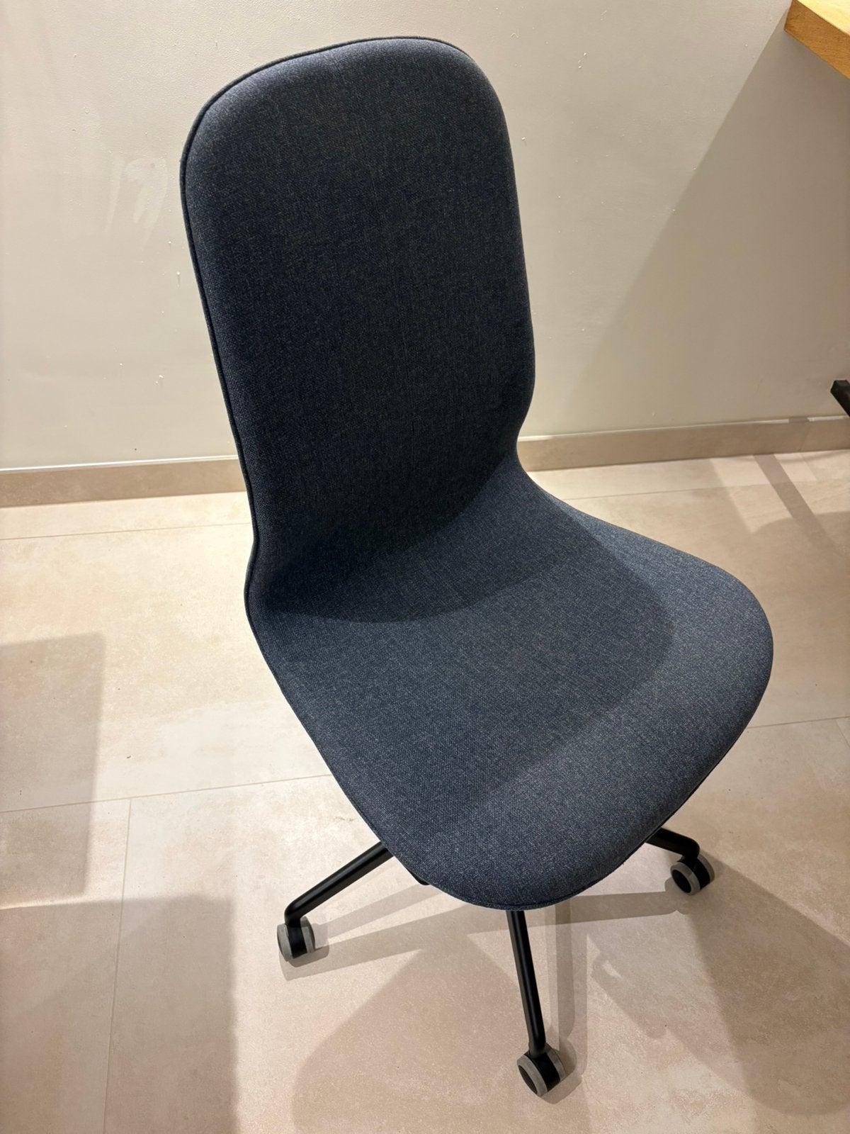 Ikea LÅNGFJÄLL bureaustoel blauw/zwart, Ophalen, Zo goed als nieuw, Blauw, Bureaustoel