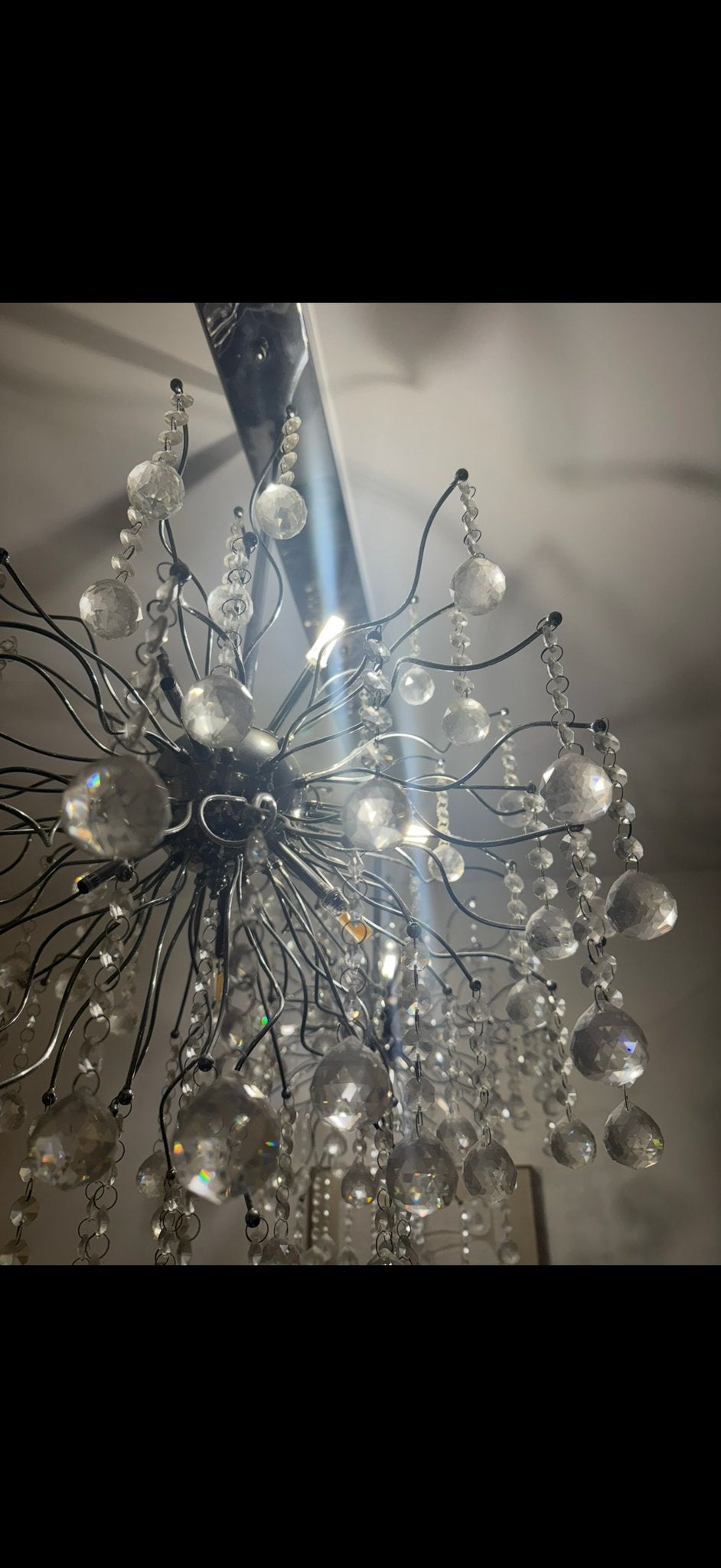 Kristallen Eettafellampen, eetkamerlamp, Ophalen, Zo goed als nieuw, Glas