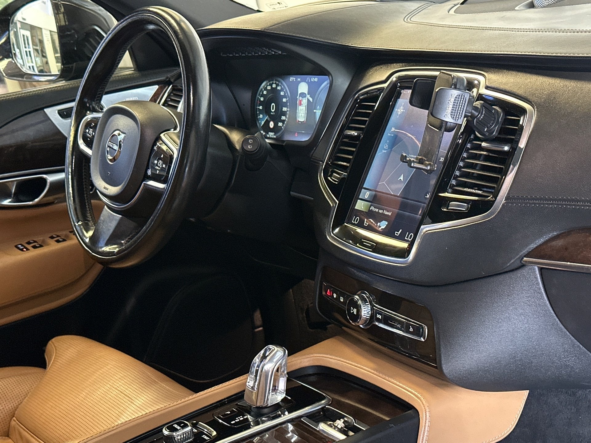 Volvo XC90 2.0 T8 Twin Engine AWD Inscription 360camera | He, Gebruikt, 1969 cc, 7 stoelen, Zwart