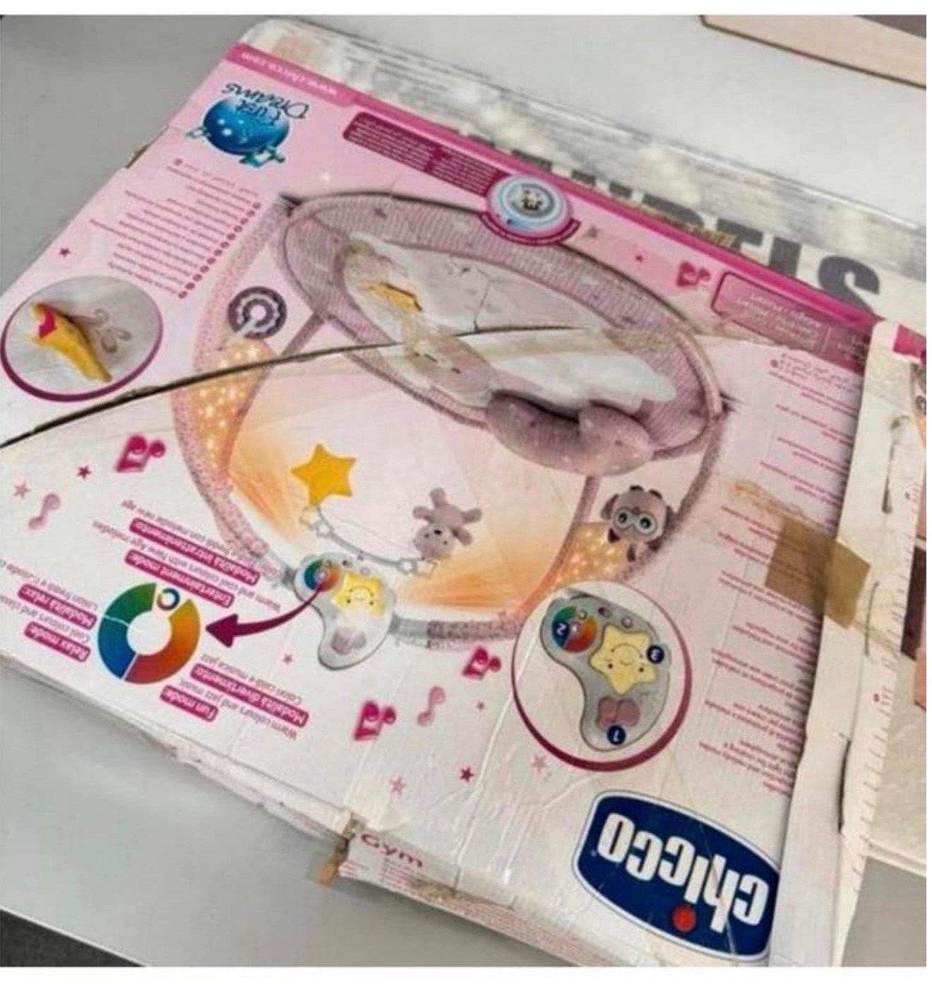 Chicco Baby Gym Kleurenplezier Roze meisje speel mat toestel, P, P, P, Nieuw