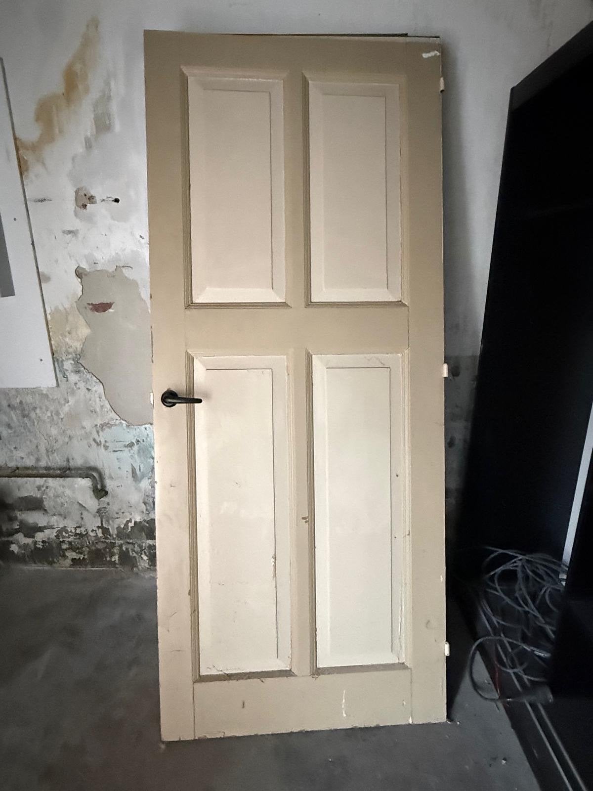 Originele oude houten paneeldeur, Doe-het-zelf en Verbouw, Deuren en Horren, Ophalen, Gebruikt, 80 tot 100 cm, Binnendeur