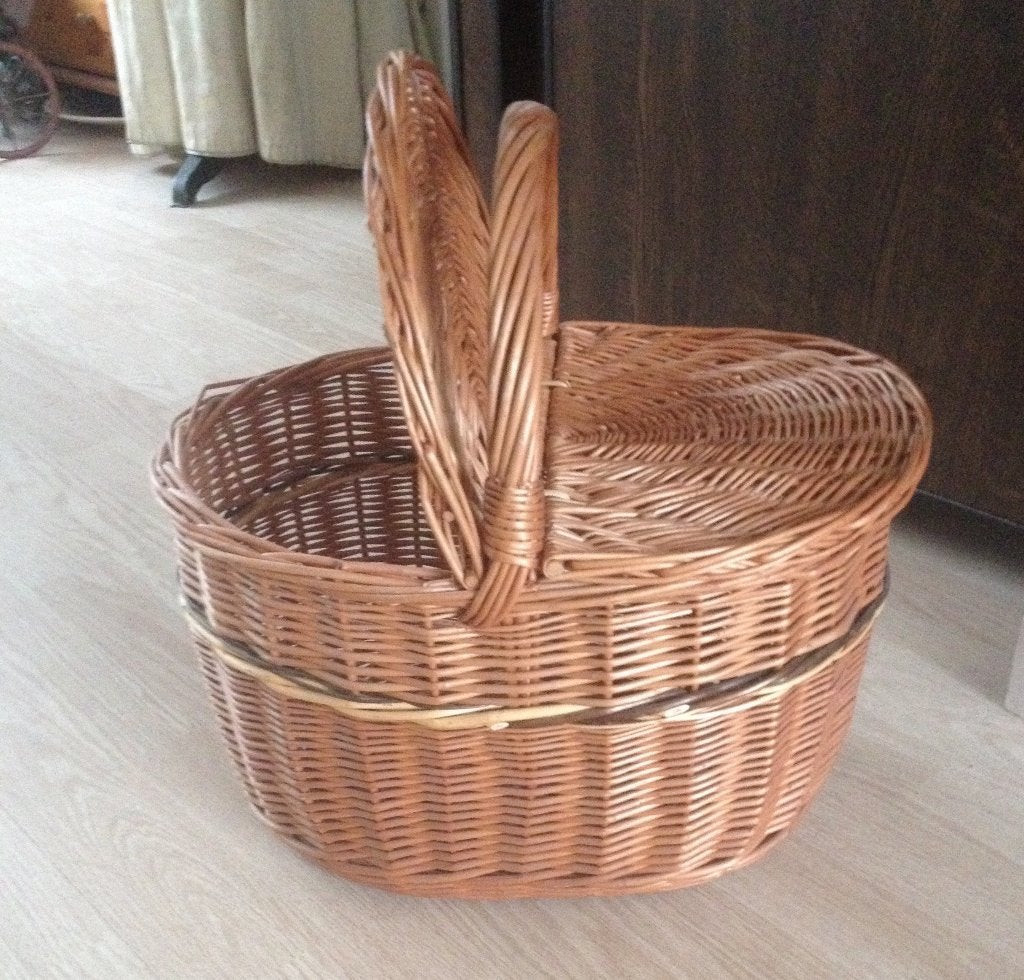 nieuw Rieten Mand met deksels, Ophalen