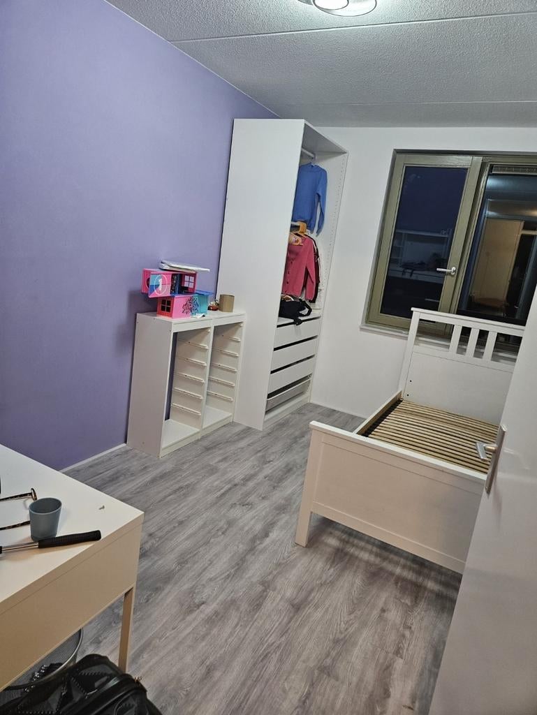 IKEA Hemnes bed 90x200 cm met lattenbodem, Gebruikt, 90 cm, Eenpersoons, Wit