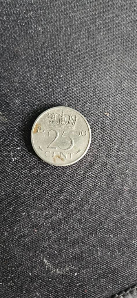 25 Cent Munt Koningin Juliana 1950, Ophalen of Verzenden, Koningin Juliana, 25 cent, Losse munt