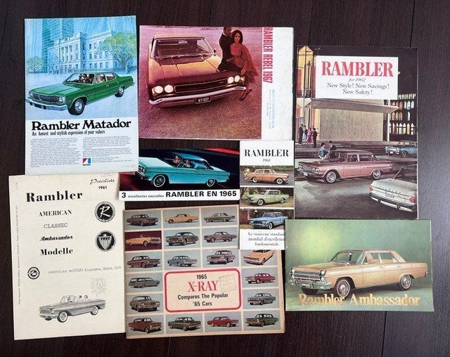 8 Rambler USA brochures, Ophalen of Verzenden, Zo goed als nieuw, Overige merken