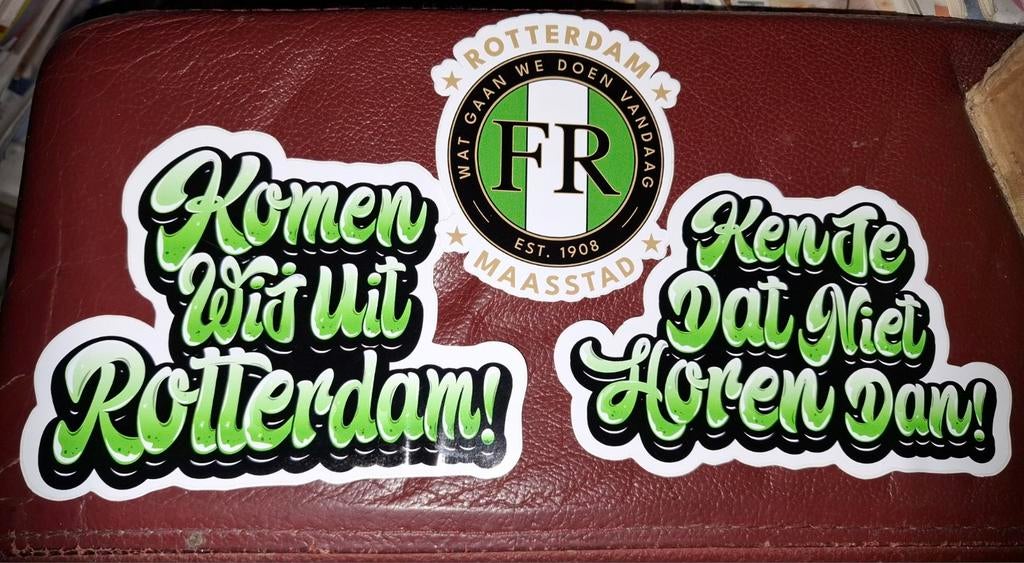 3 Stickers Feyenoord, Ophalen of Verzenden, Nieuw, Sport