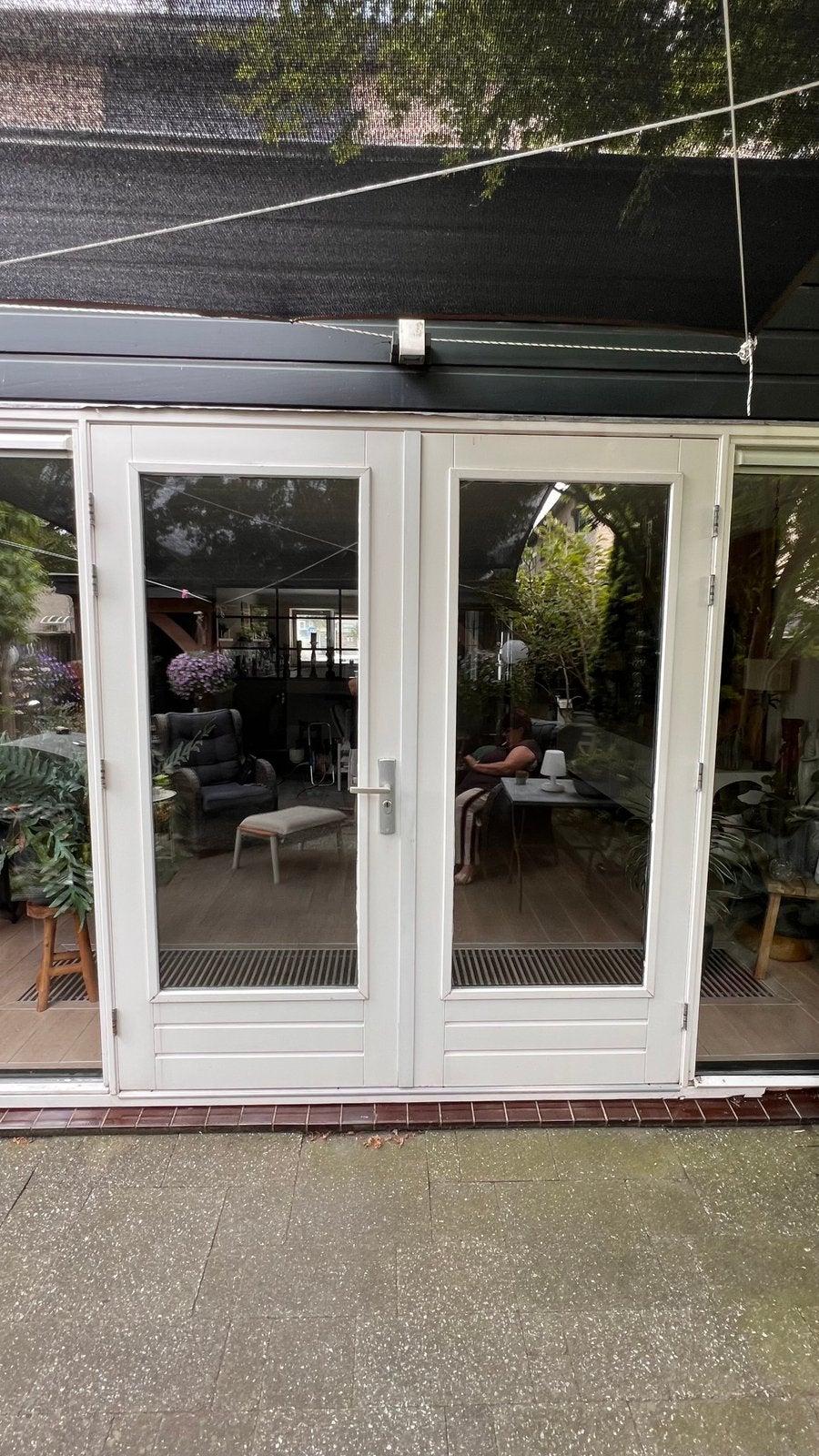 Hardhouten buitendeuren inclusief dubbelglas, Ophalen, Gebruikt, 80 tot 100 cm, Buitendeur