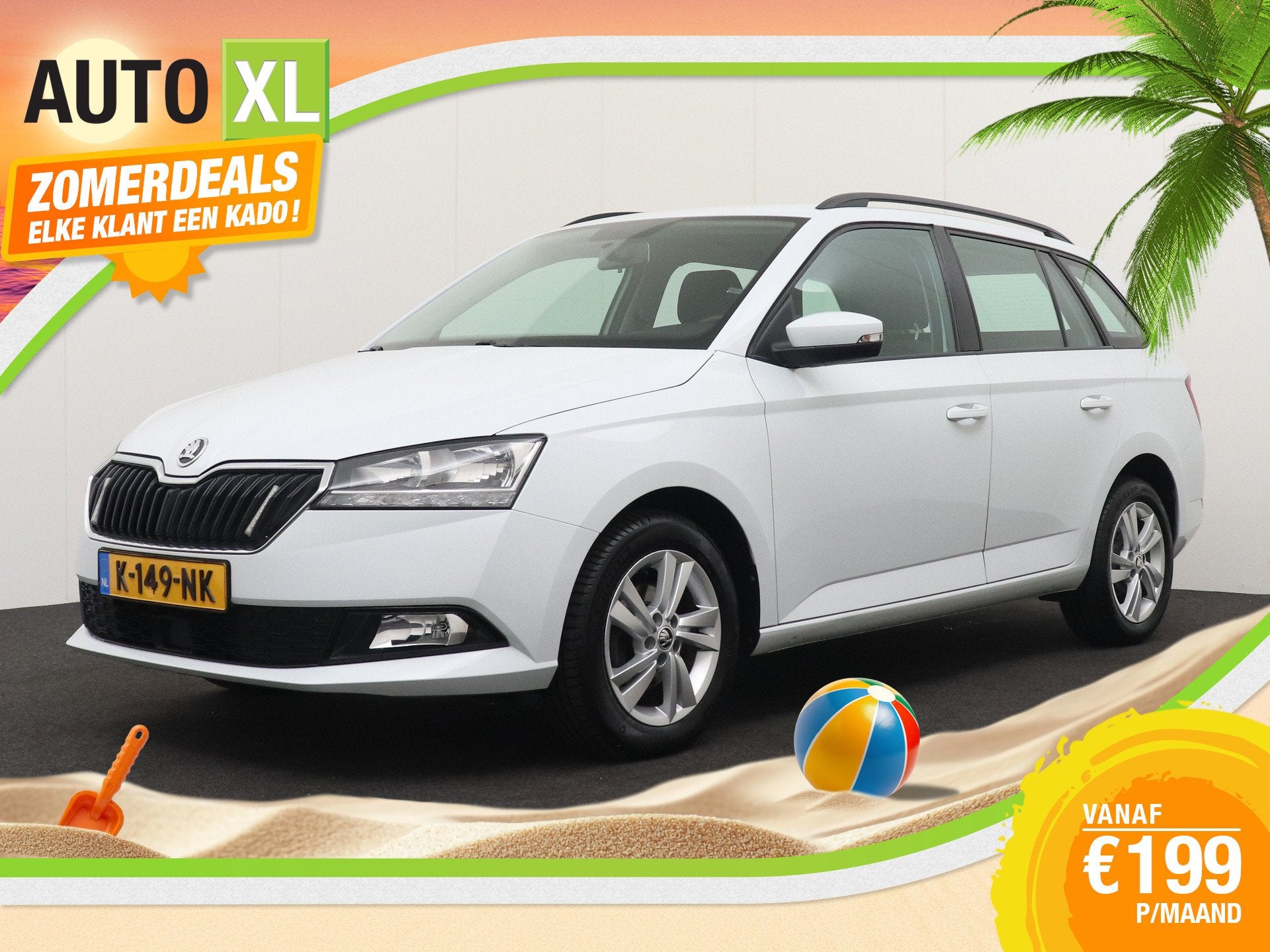 Skoda Fabia Combi 1.0 96 PK TSI Business Carplay Adapt.Cruis, Dealer onderhouden, Stof, Gebruikt, 1036 kg