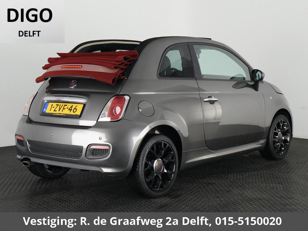 Fiat 500 C 0.9 TwinAir Turbo 500S Cabrio | Climate Control |, Euro 6, Cabriolet, Leder en Stof, Parkeersensor