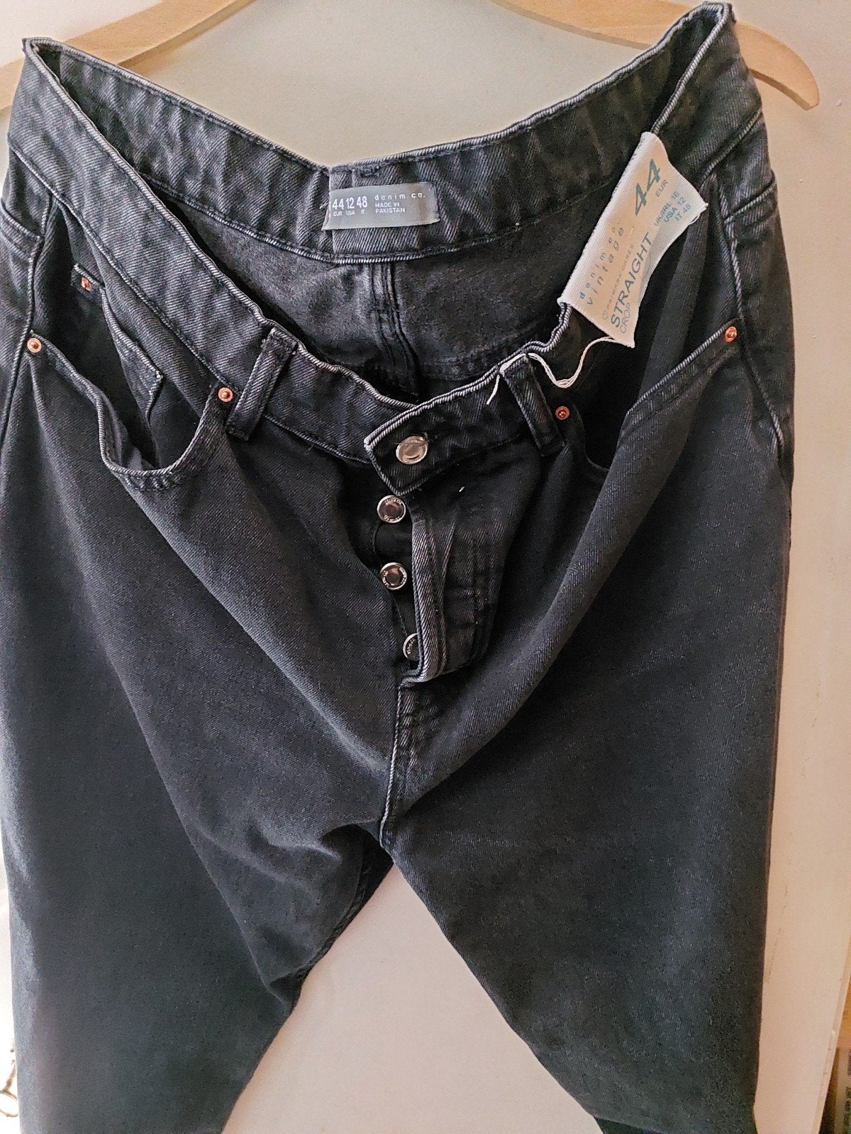 Primark Denim Co. Vintage Straight Crop Jeans Zwart Maat 44, Primark Denim Co., Ophalen of Verzenden