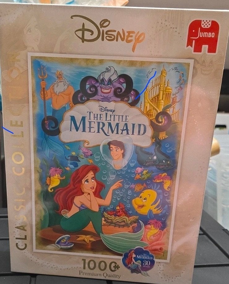 Nieuwe Disney De Kleine Zeemeermin Jumbo puzzel 1000 stukjes, Ophalen of Verzenden