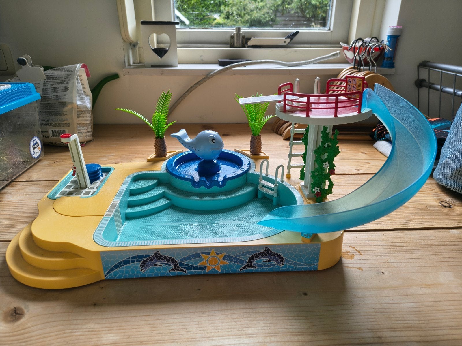 Playmobil Zwembad met werkende douche, Kinderen en Baby's, Gebruikt, Complete set, Overige typen, Ophalen of Verzenden