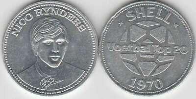 6 Voetbal top 20 munten Shell 1970, Verzamelen, Ophalen of Verzenden, Zo goed als nieuw, Overige binnenlandse clubs, Overige typen