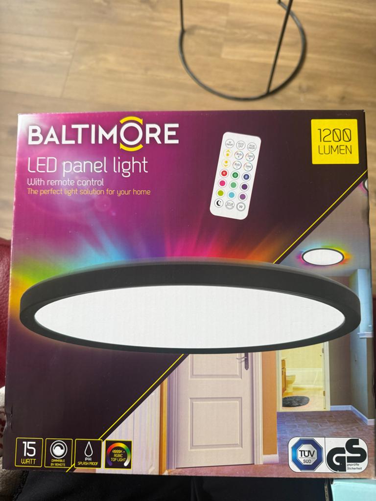 BALTIMORE LED paneelverlichting met afstandsbediening, Ophalen, Nieuw