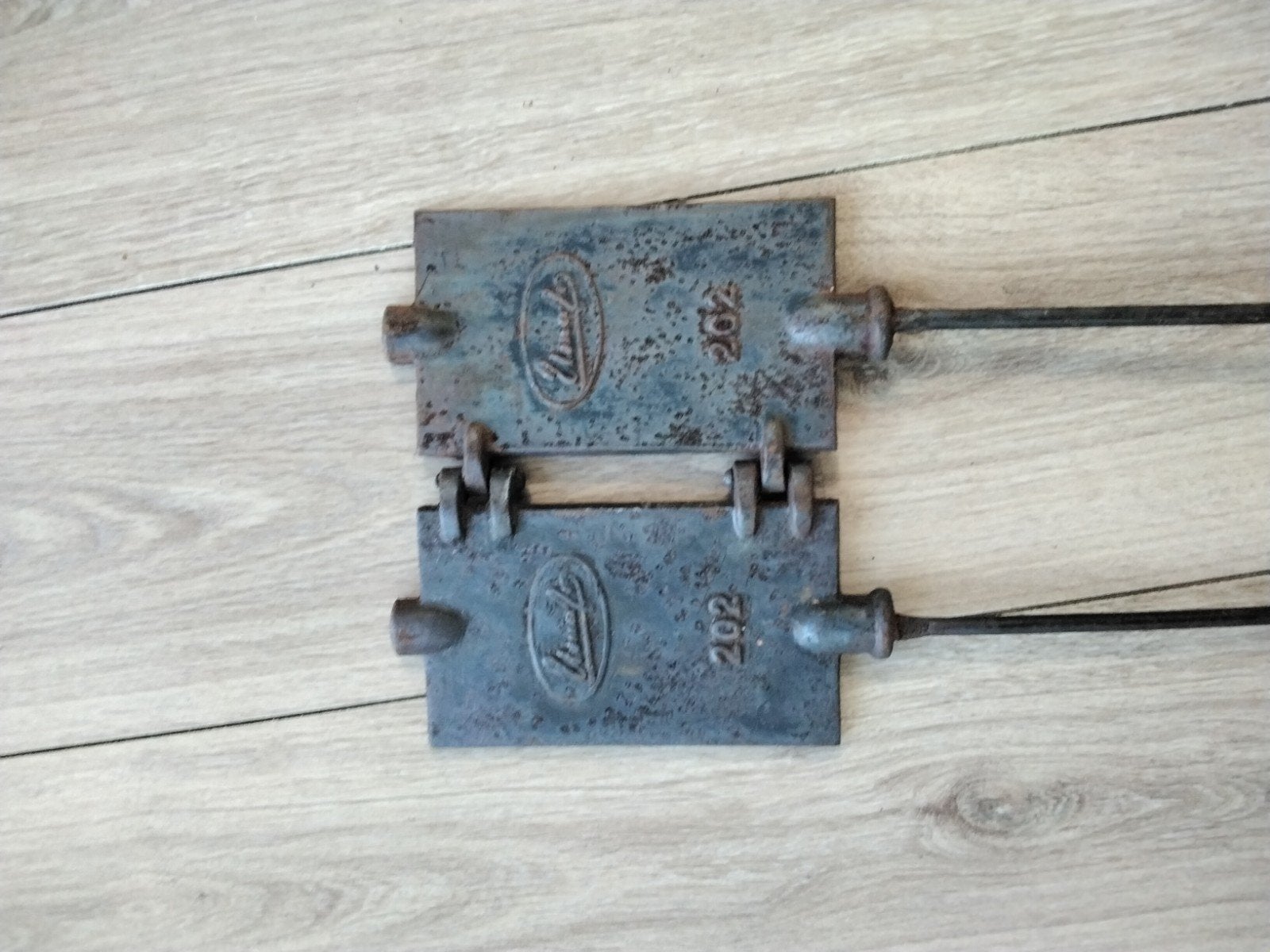 Vintage wafelijzer van gietijzer - oud model, Ophalen of Verzenden
