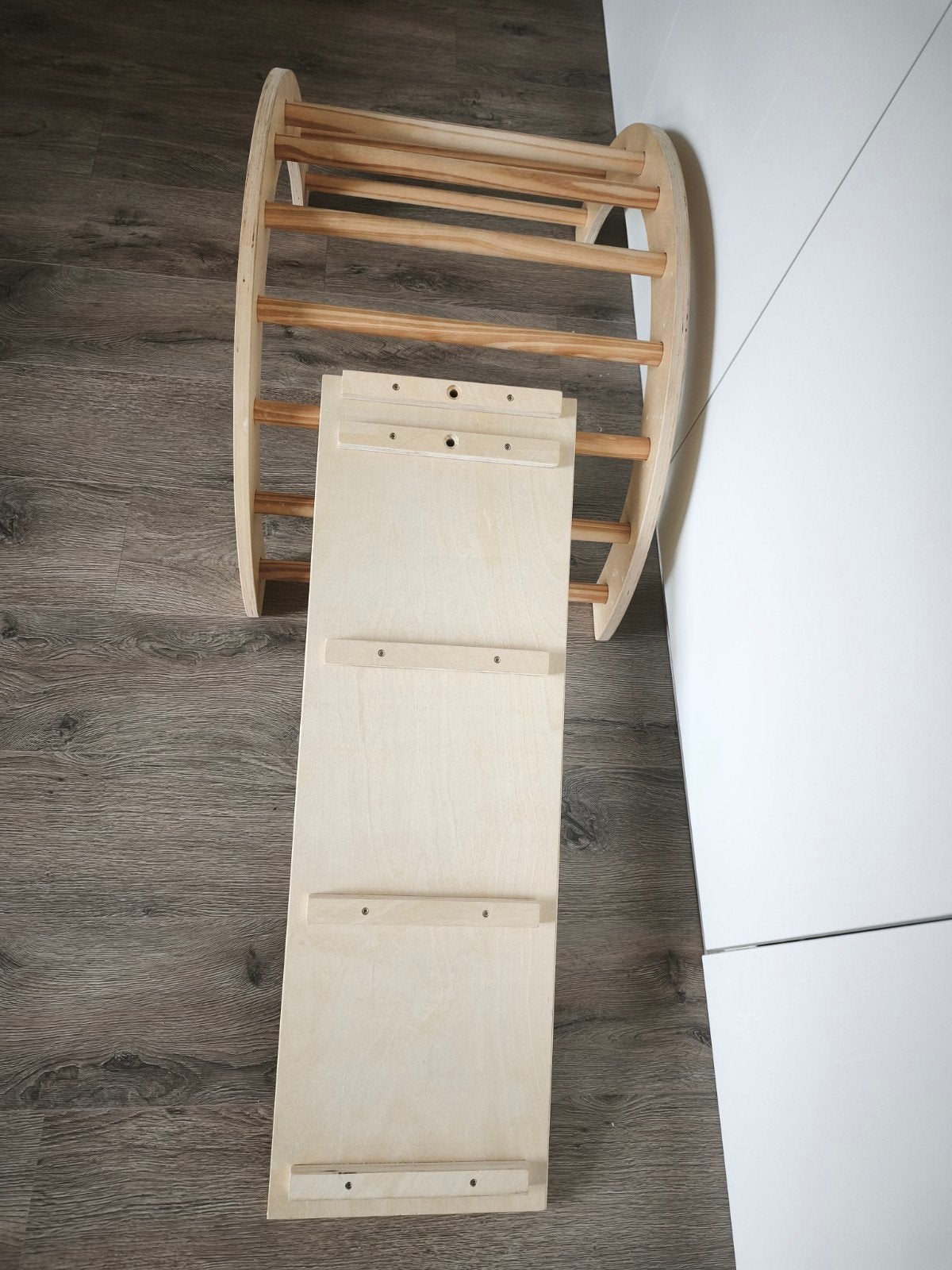Houten klimrek met klimplank/glijbaan kind, Kinderen en Baby's, Speelgoed | Houten speelgoed, Ophalen, Zo goed als nieuw, Overige typen
