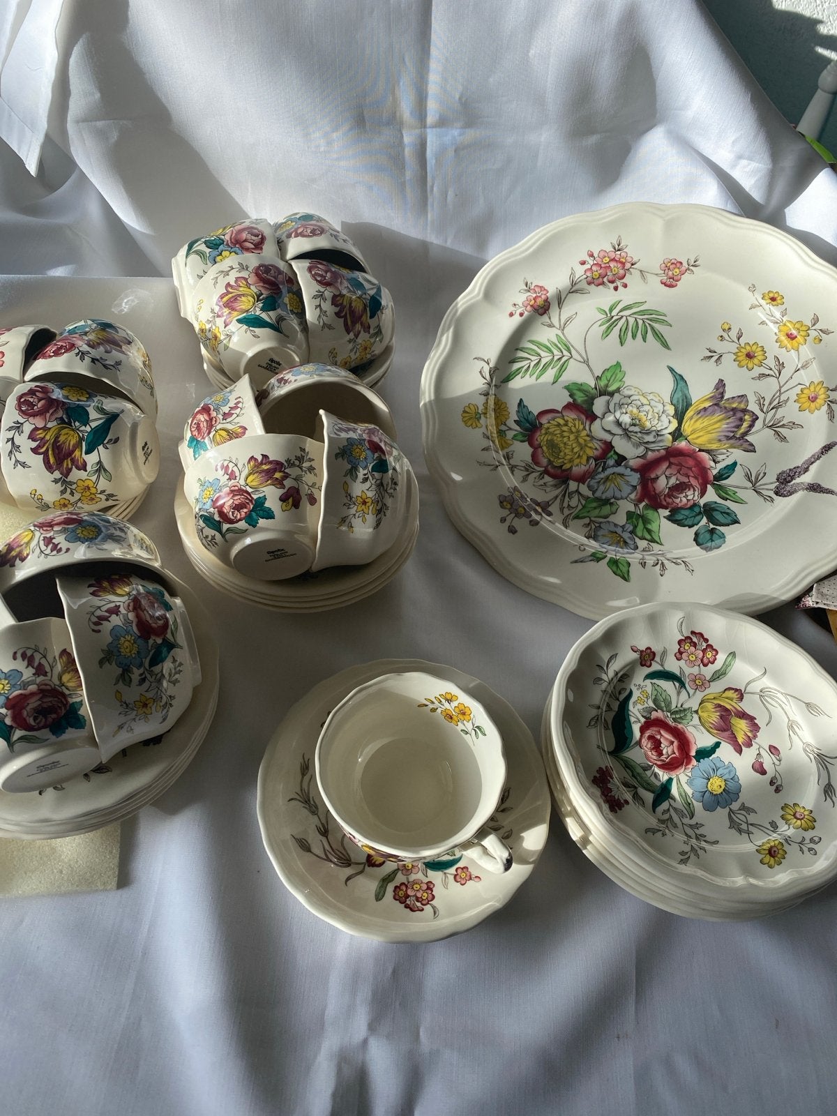 Spode Copeland Gainsborough 19x koffie/19x thee/19gebakstel, Ophalen