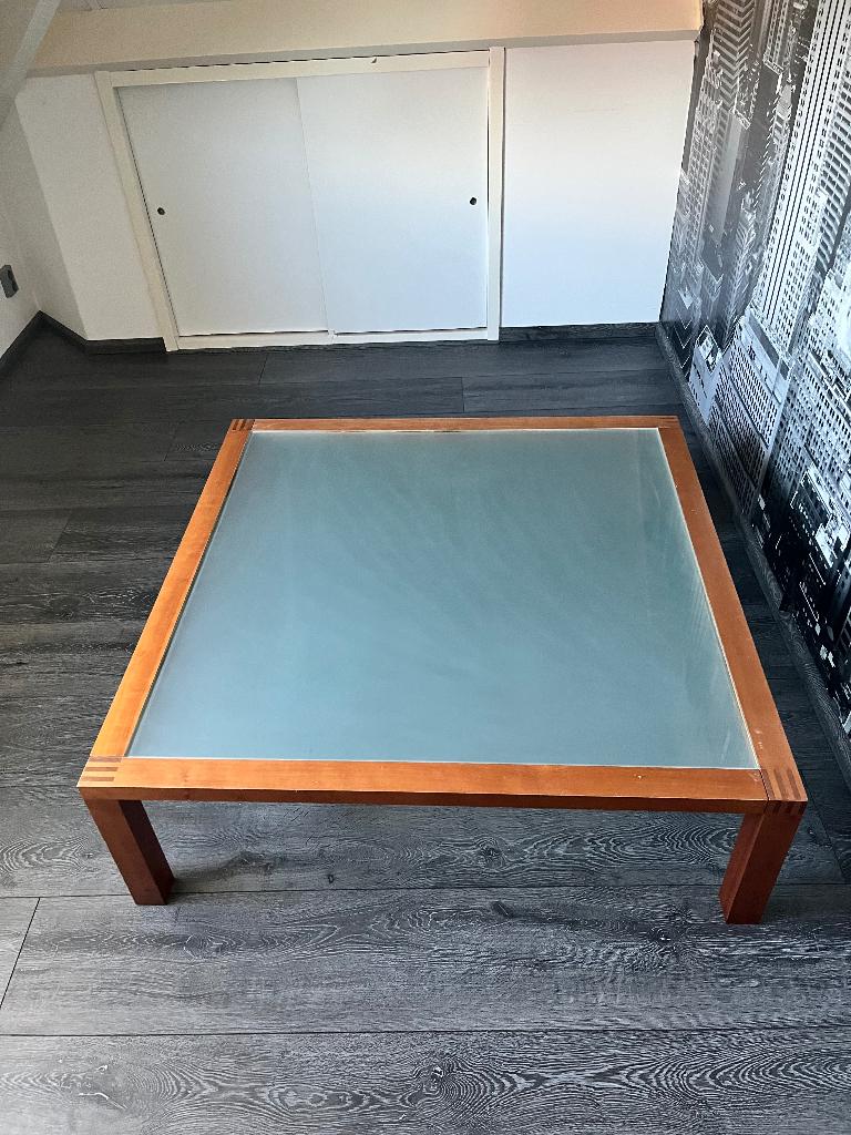 Arco salontafel, Ophalen, Glas, Design, Vierkant