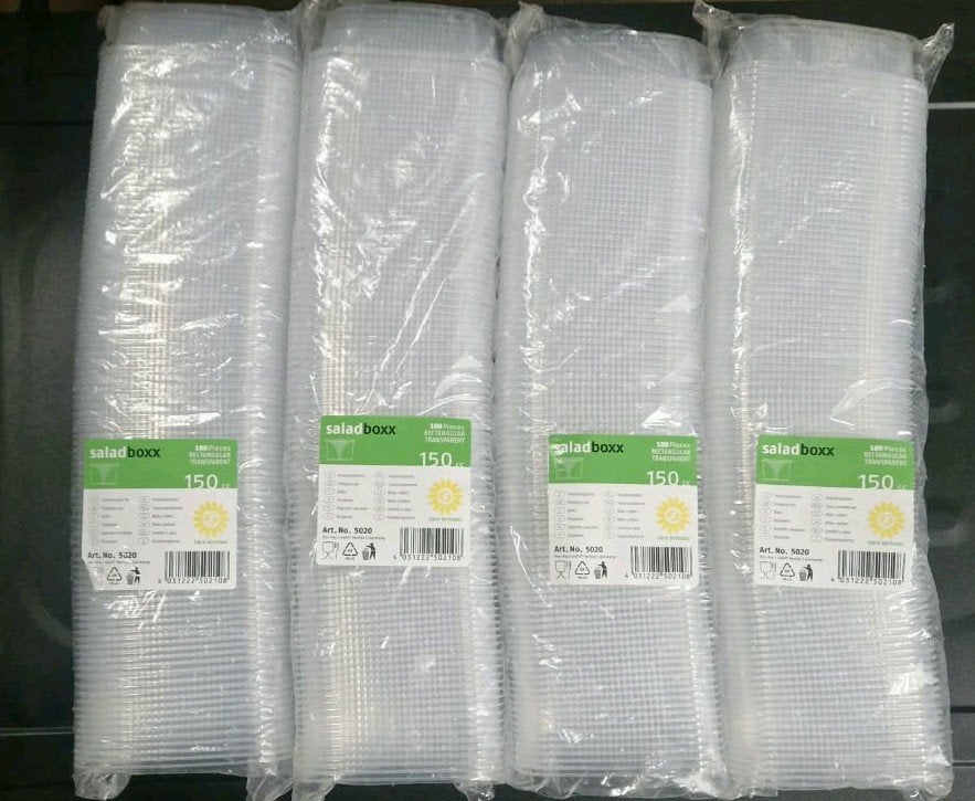 Saladboxx Verpakkingsbekers - 4x100 stuks, Ophalen of Verzenden, Nieuw