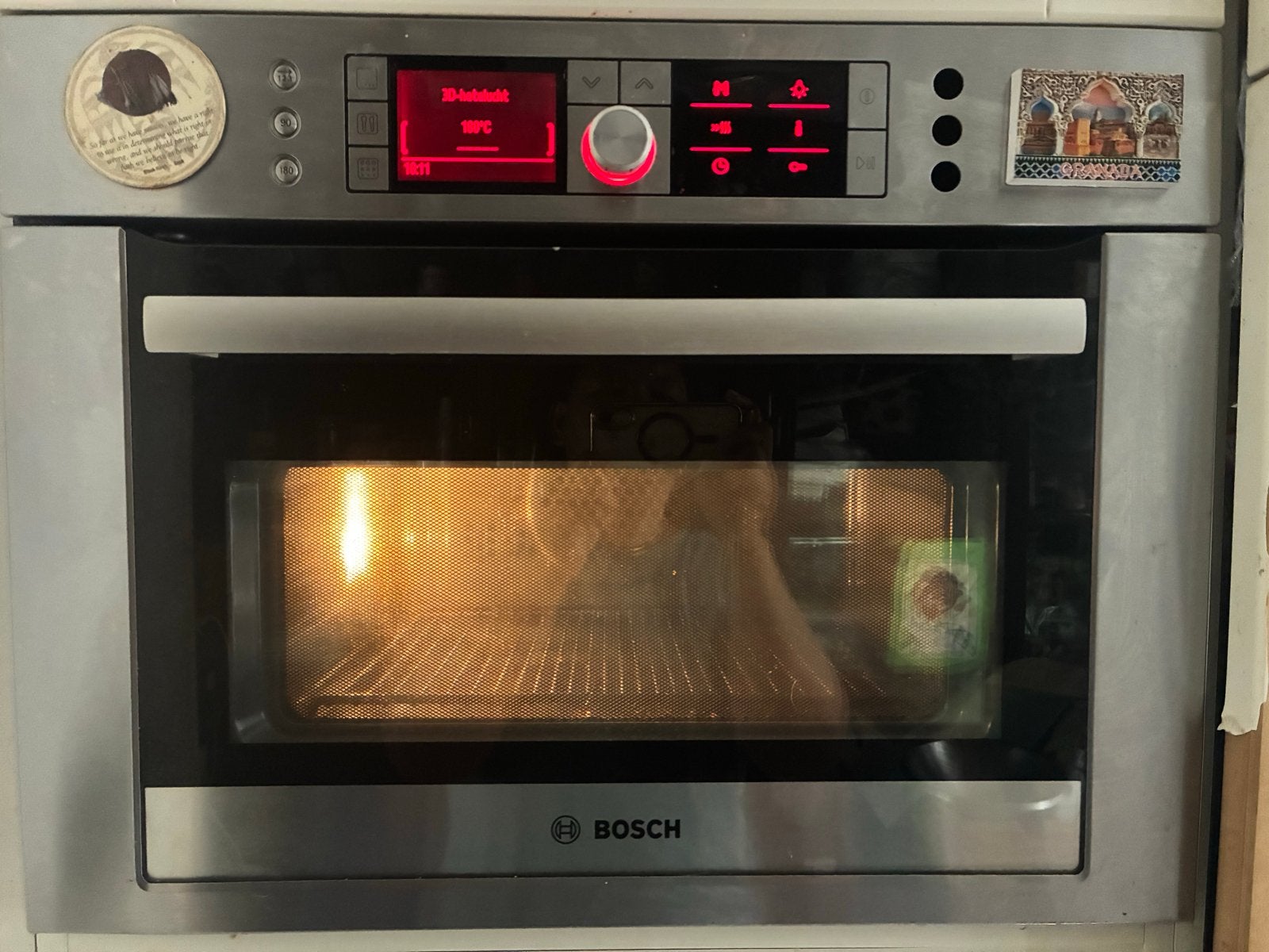 Bosch combimagnetron (magnetron defect) en Zanussi afzuigkap, Hete lucht, Combi-oven, Inbouw, Niet werkend