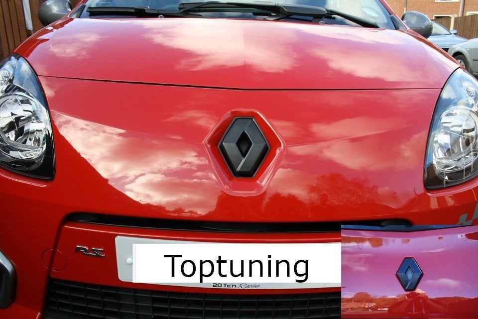 Zwart logo cover RENAULT TWINGO 2 2007-2011 ook GT & RS, Ophalen of Verzenden, Toptuning, Info@toptuning.nl, Amersfoort