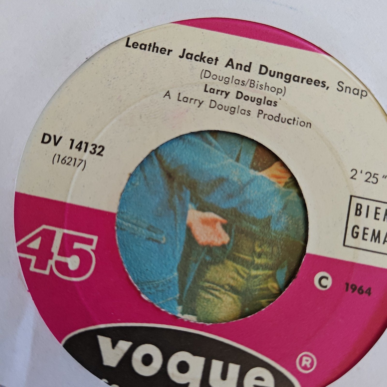 Larry Douglas - Martine Leather Jacket And Dungarees (1964, Gebruikt, Originele persing, 7 inch, Ophalen of Verzenden