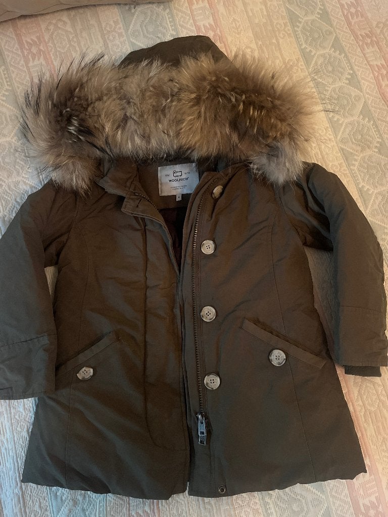 Woolrich parka met bontkraag (6), Ophalen, Gebruikt, Meisje, Jas