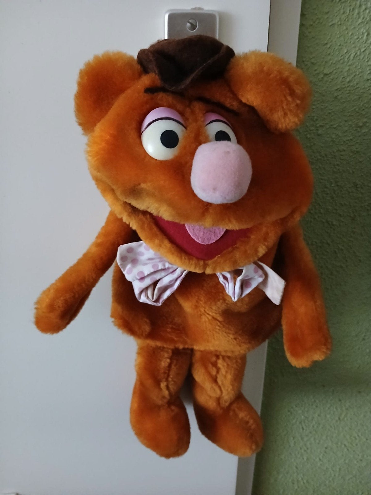 Muppets handpop Fozzie Jim Henson 1981 40cm, Gebruikt, Overige merken, Beer, Ophalen of Verzenden