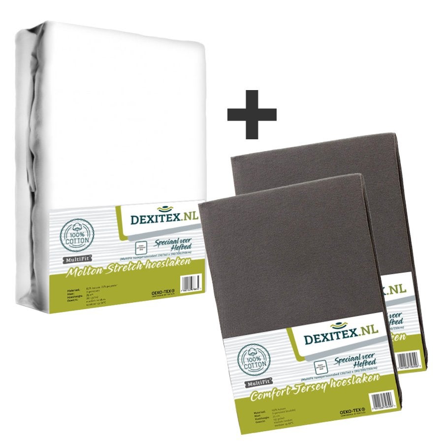 Textielpakket Hefbed 1 Molton + 2 Jersey hoeslakens, Caravans en Kamperen, Matrasbestellen.nl, Verzenden, Buurserstraat 15 A, 7481 EG,Haaksbergen