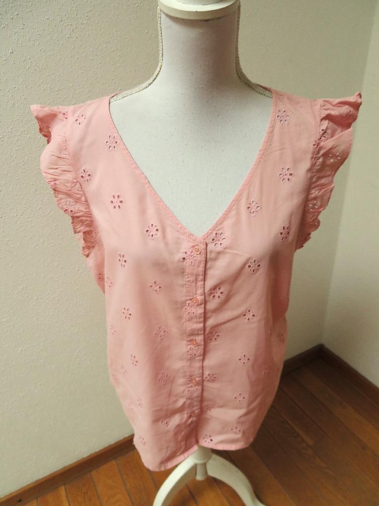 Z65 C&A nieuwe broderie blouse top roze maat 40, Maat 38/40 (M), Nieuw, Ophalen of Verzenden, Roze