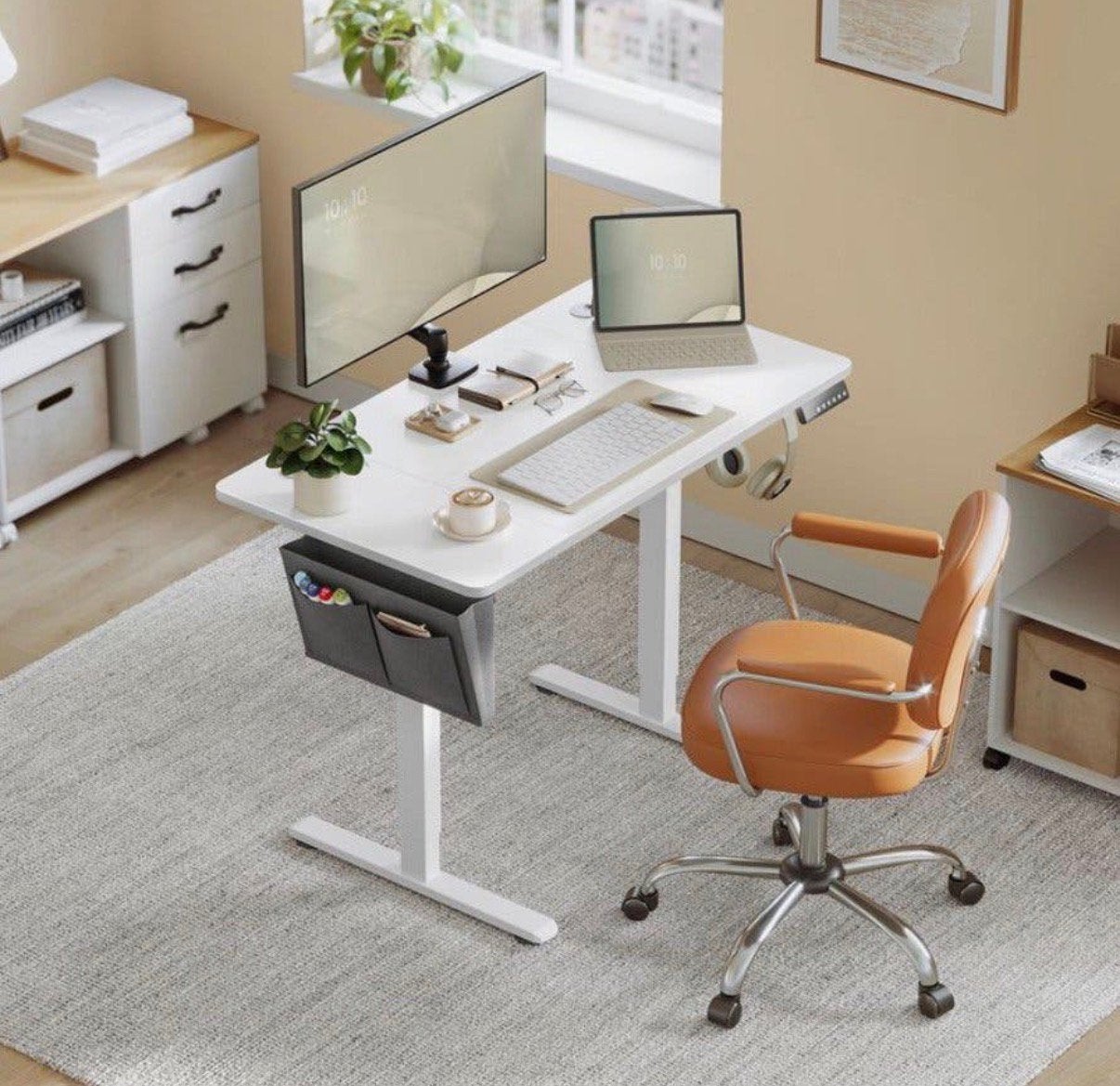 Elektrische zit sta bureau 110x60 nieuw, Zit-sta bureau, Elektrisch, Hout, Nieuw
