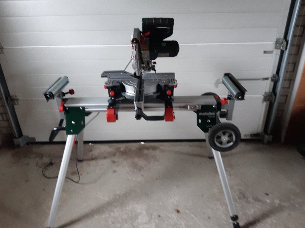 Metabo Afkortzaag met onderstel, Ophalen, Gebruikt, Afkortzaag, 30 tot 70 mm