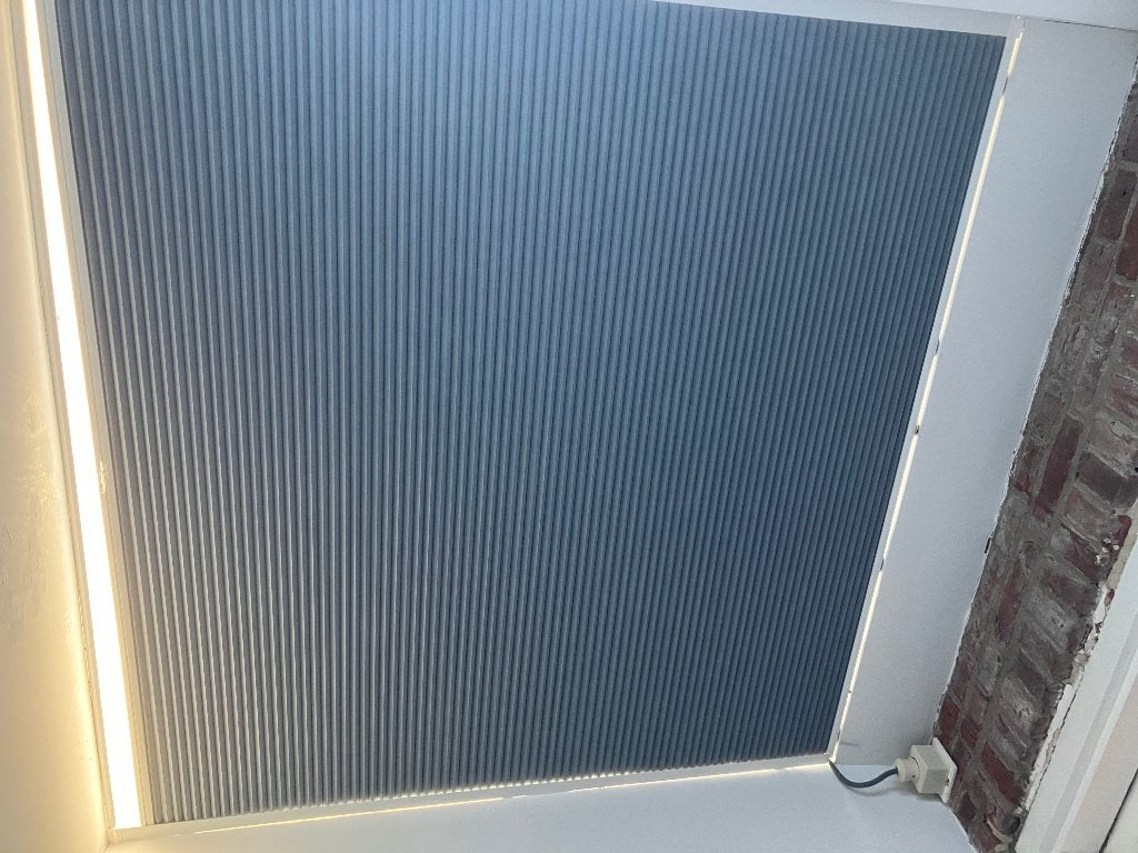 2x plisségordijn voor bijvoorbeeld Velux dakramen, Ophalen, Gebruikt, 120 tot 160 cm, 120 tot 160 cm